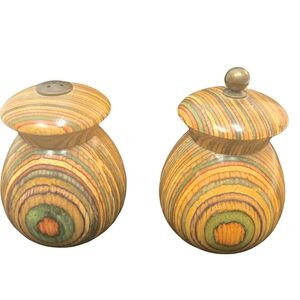Vintage Mr. Dudley Marzo Rainbow Salt & Pepper Shaker Set | 1970s Mid-Century Mo